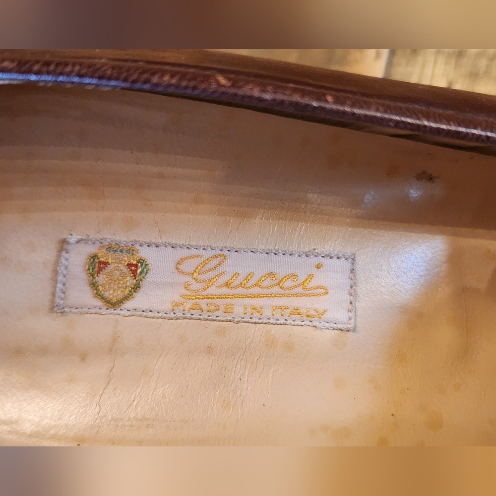 Vintage Gucci Made in Italy Brown Pumps Size 39.5 - Picture 5 of 14